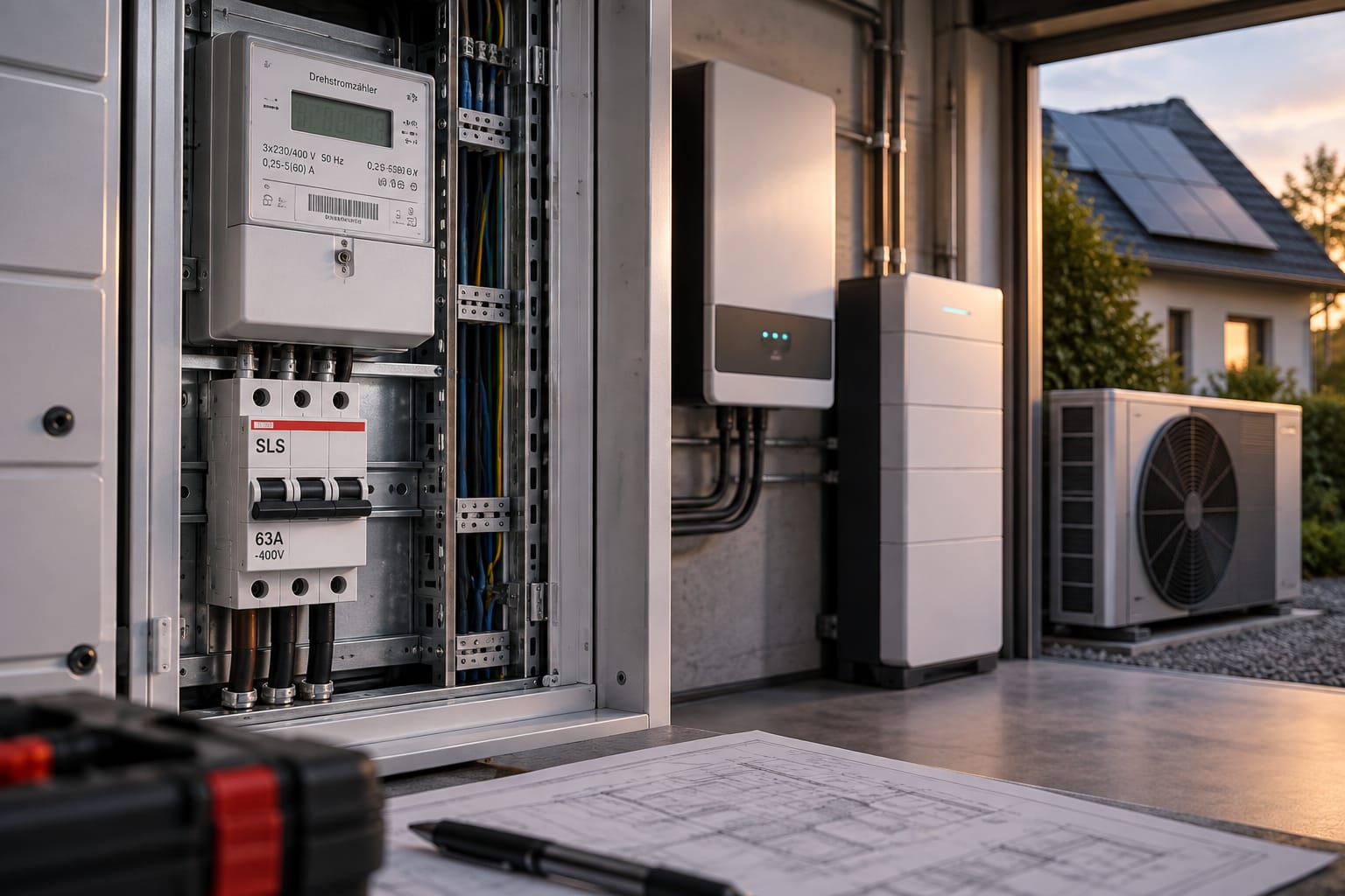 Zähleranlage mit SLS im Zusammenspiel mit Photovoltaik und Wärmepumpe